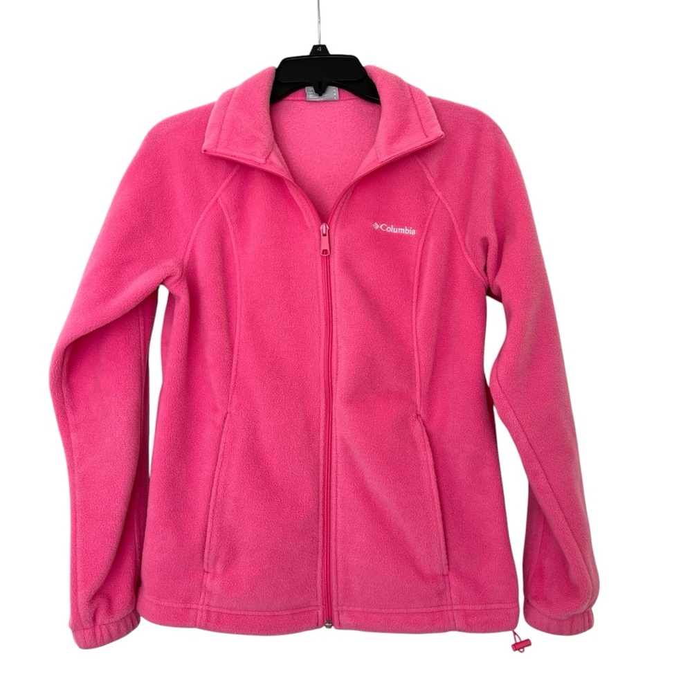 Columbia fleece full zip pink jacket S